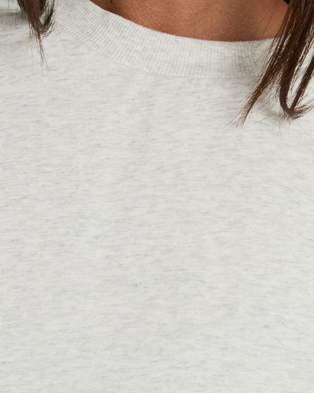 Settle Down Long Sleeve Top Grey Marle