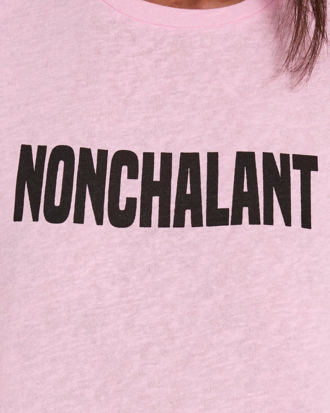Nonchalant Girl Graphic Relaxed Tee Pink