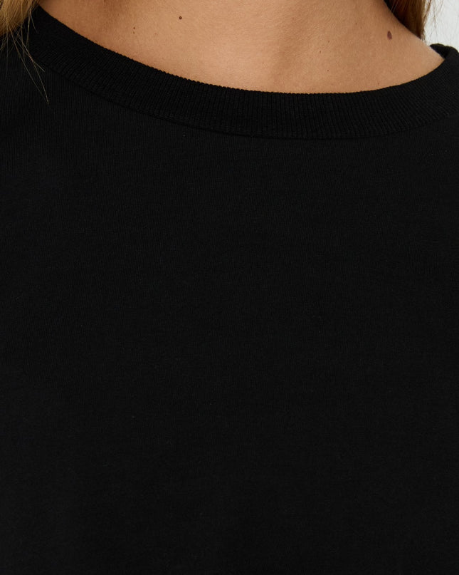Settle Down Long Sleeve Top Black