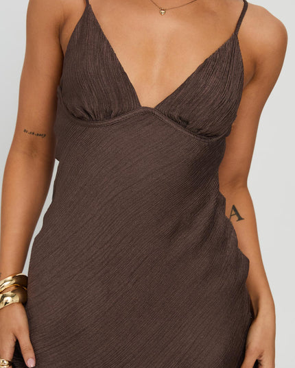 Makaia Balconette Mini Dress Brown