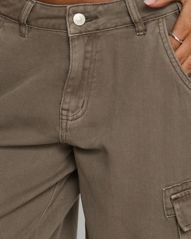 Hudsen Longline Cargo Shorts Khaki