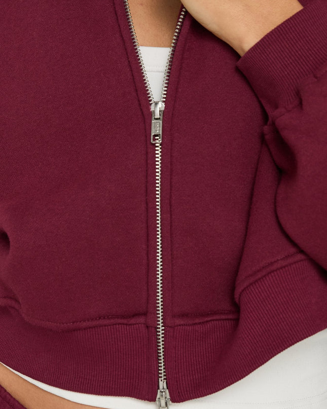 Zellah Double Ended Zipper Hoodie Cherry