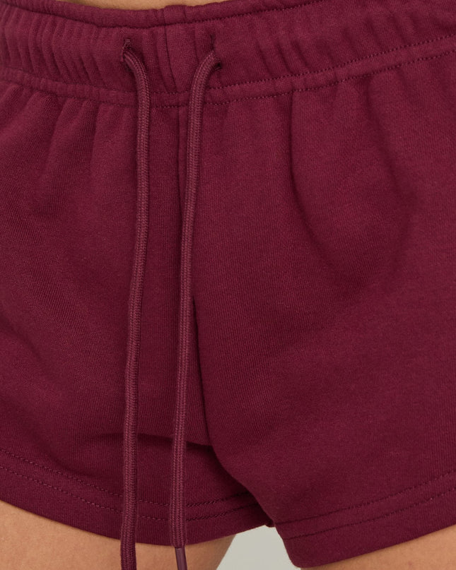 Quinncy Low Rise Sweat Shorts Cherry