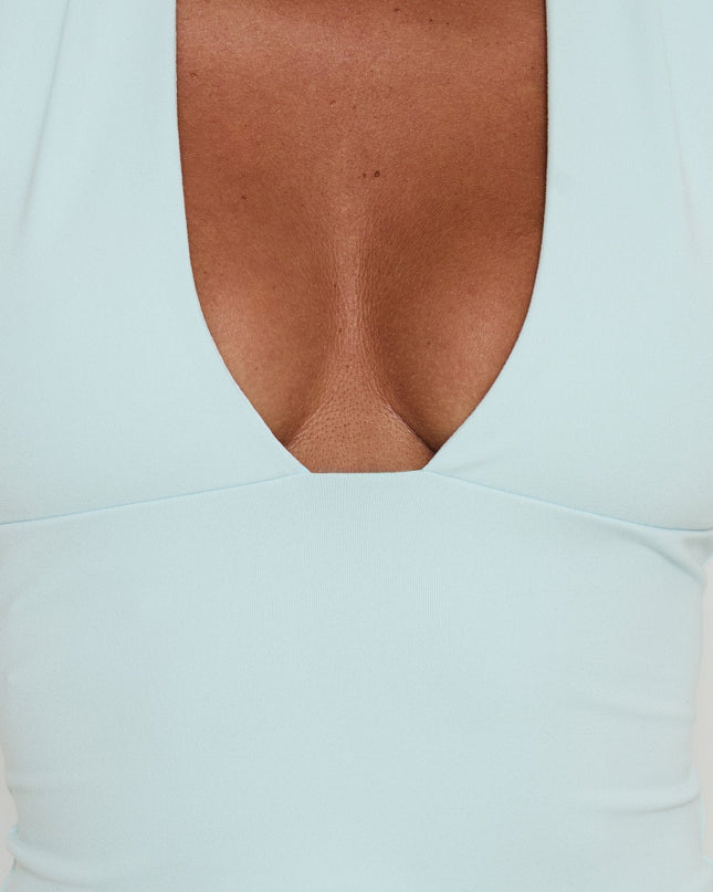 Daily Define Halter Tank Top Blue