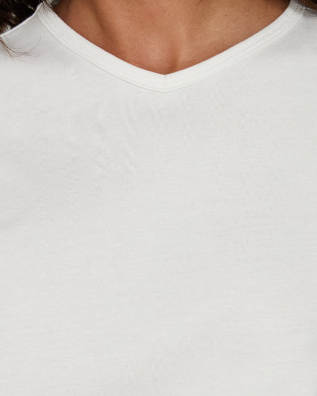 Dealia High V Boxy Tee White
