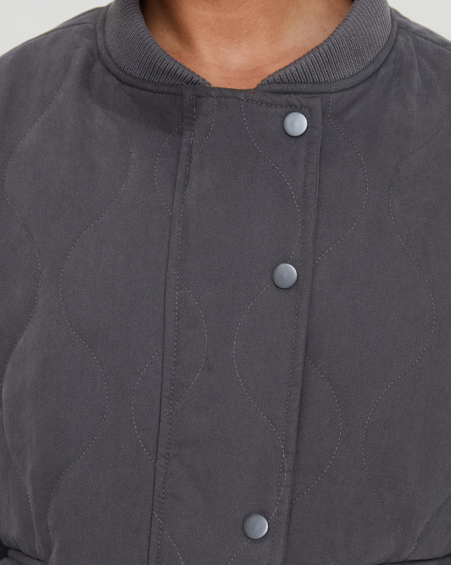 Stick Season Quilted Jacket Grey