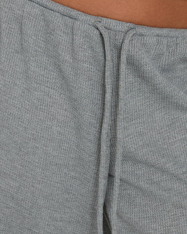 Lyrra Waffle Jersey Jorts Grey