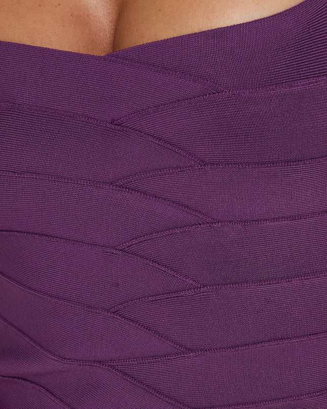Izabette Halter Bandage Mini Dress Fresh Purple