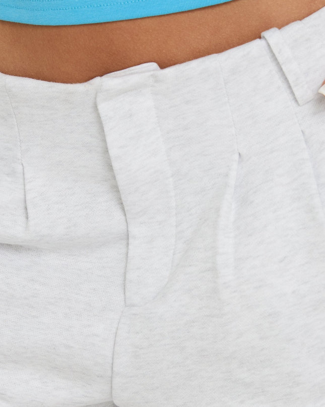 Charlea Fleece Tailored Longline Short Snow Marle
