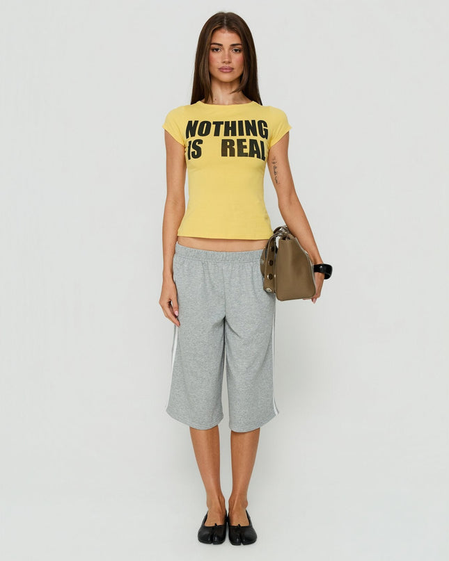 Nothing Is Real Graphic Top Yellow / Black