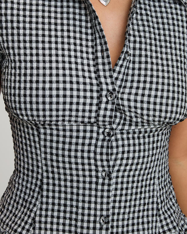 Covey Shirred Puff Sleeve Top Multi