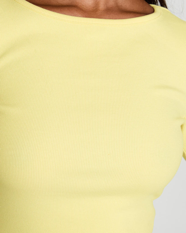 Elaia 3/4 Sleeve Top Yellow