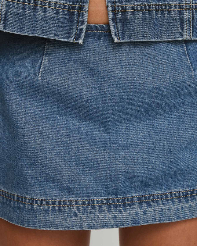Stefenie Denim Skort Mid Wash