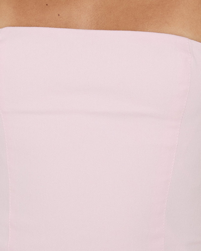 Esatora Halter Flare Mini Dress Pink