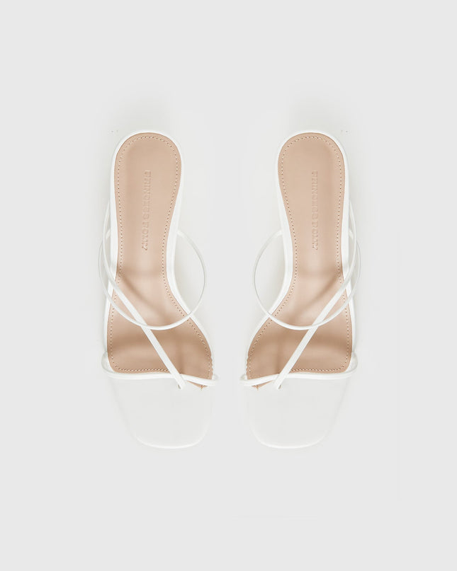The Becka Heels White