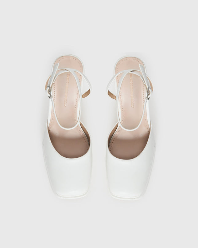 Alto Platform Heels Matte White