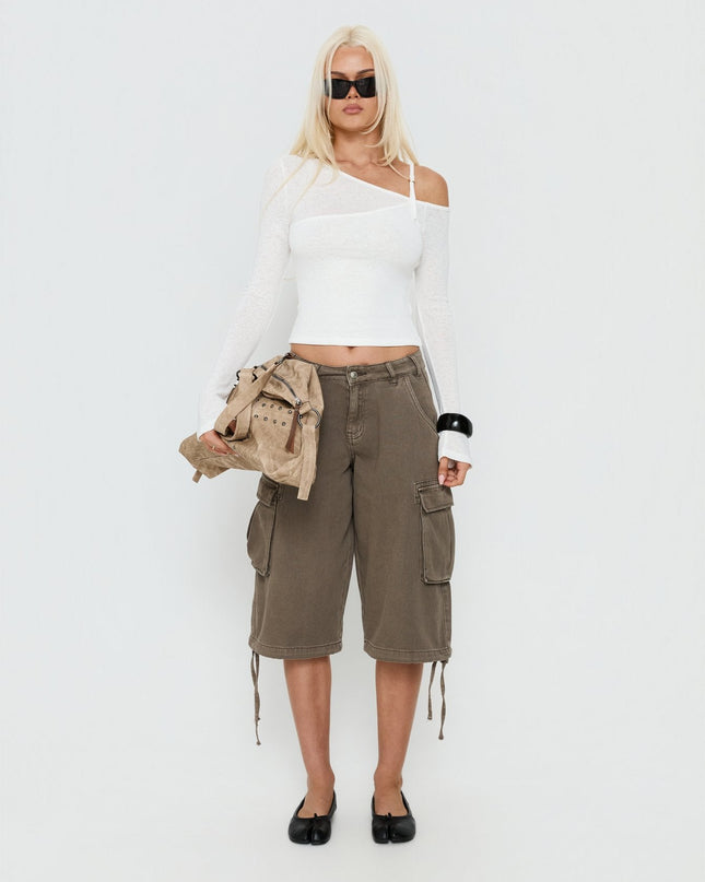 Rosca Layered Long Sleeve Top White