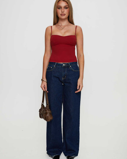 Evanda Top Burgundy