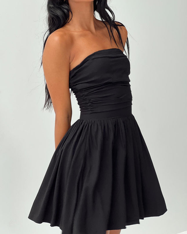 Rashida Strapless Mini Dress Black
