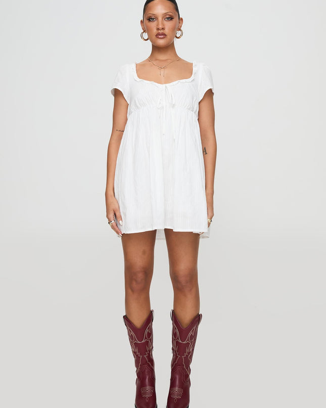 Monsterrat Mini Dress White
