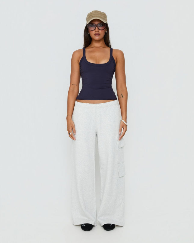 Kasper Cinched Tank Top Navy