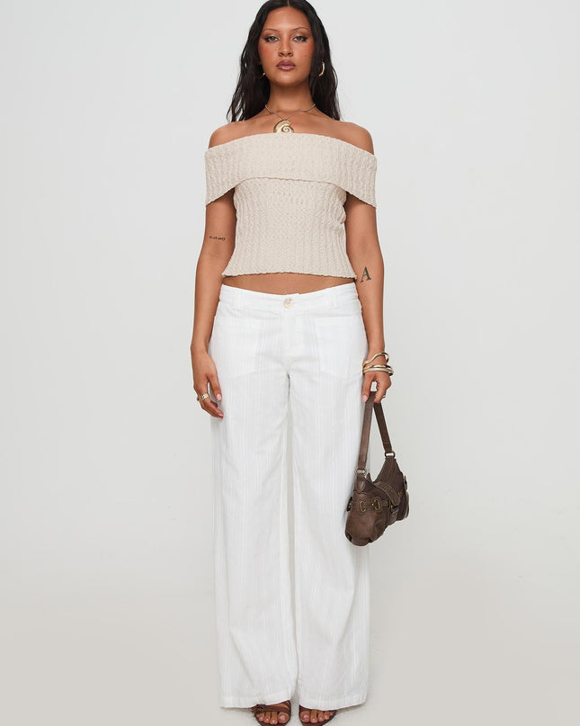 Vendi Low Rise Pant White