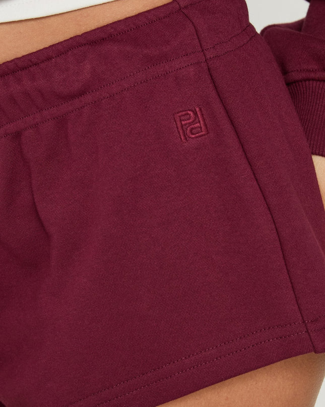 Quinncy Low Rise Sweat Shorts Cherry