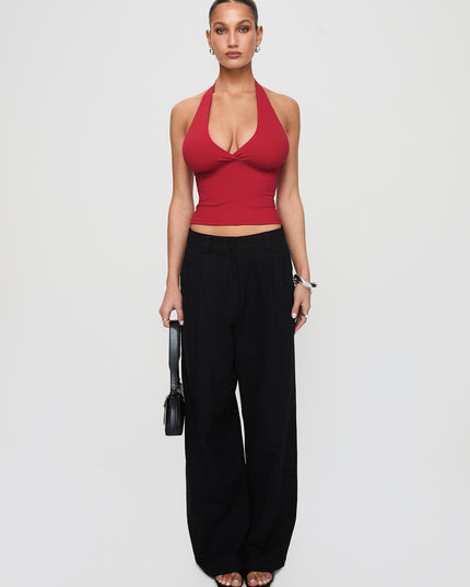 Whimsy Halter Top Red