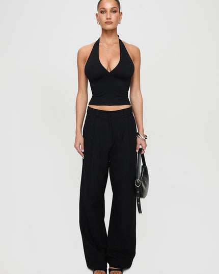 Whimsy Halter Top Black