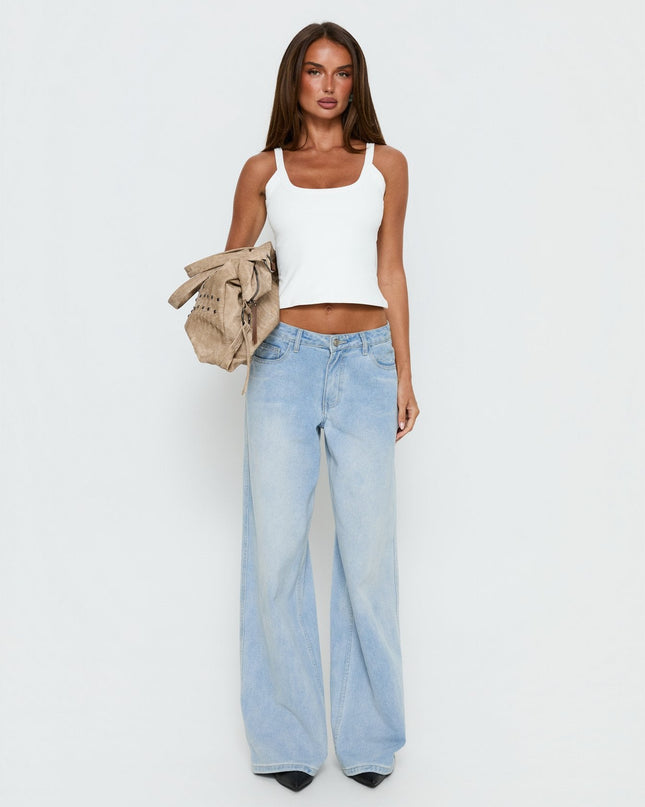 Kasper Cinched Tank Top White