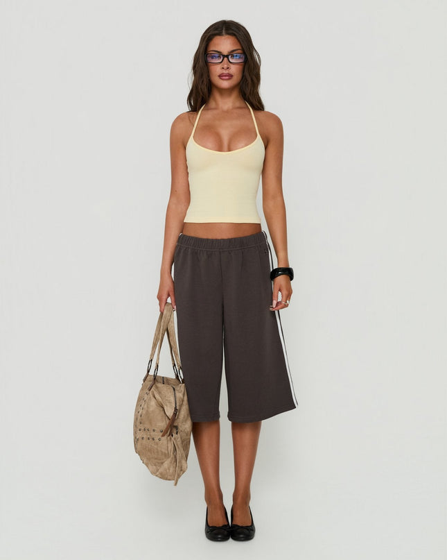 Cecilly Trim Racerback Top Yellow