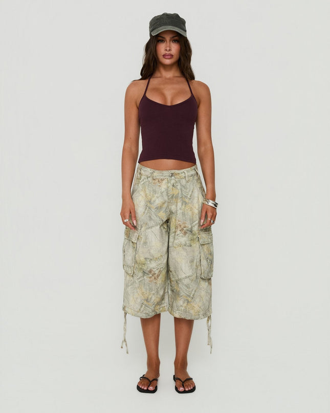 Cecilly Trim Racerback Top Plum