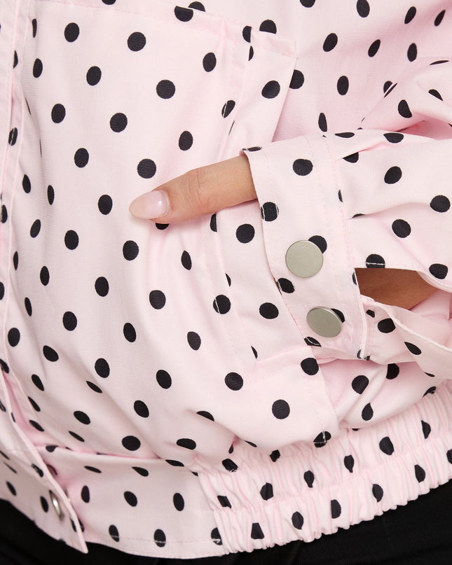 Swayer Oversized Jacket Pink Polka Dot
