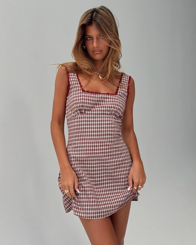 Dasha Mini Dress Red Check