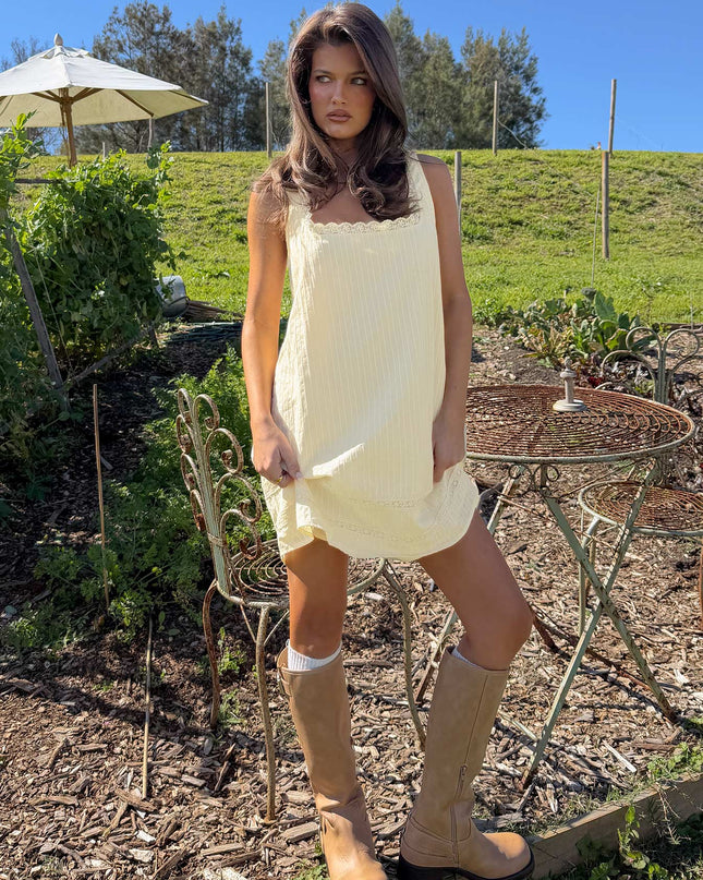 Alanah Mini Dress Lemon