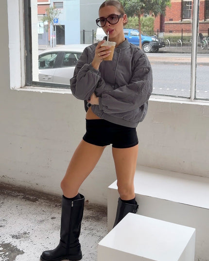Baseline Low Rise Rib Shorts Black