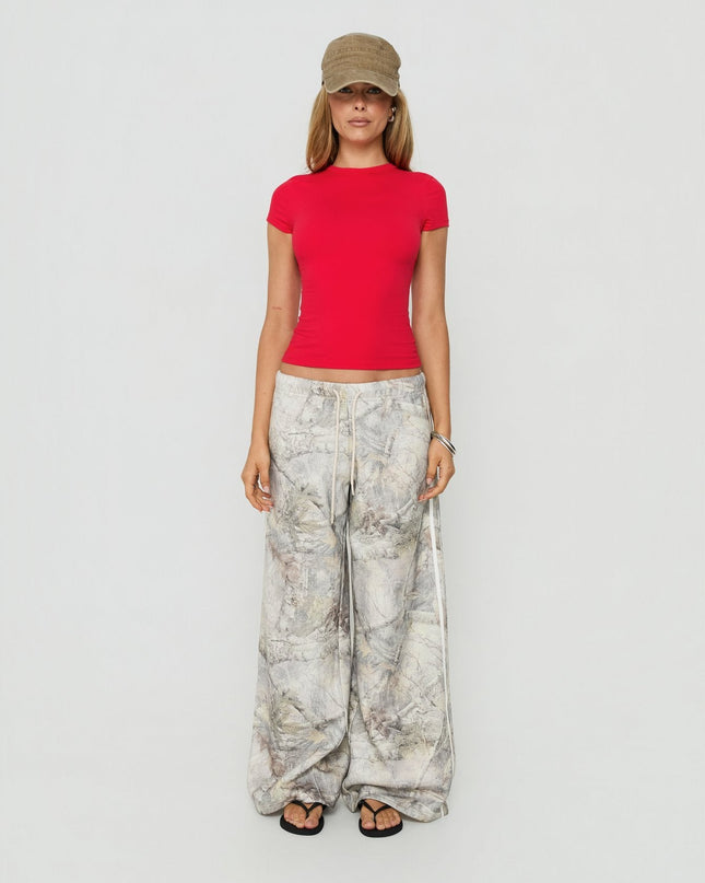 Kennah Wide Leg Sweat Pants Camo