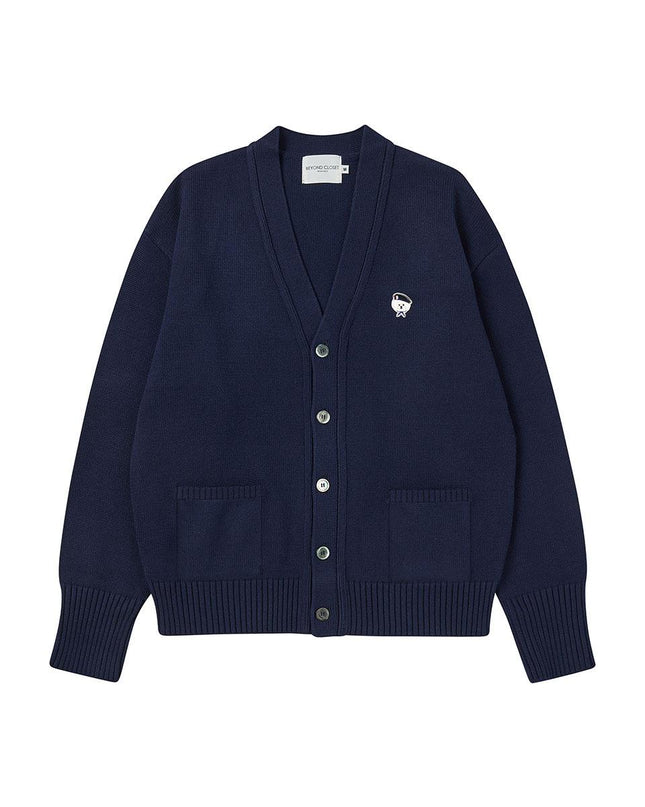 beyondcloset Women's Cashmere Classic Logo Adjustable Cardigan
