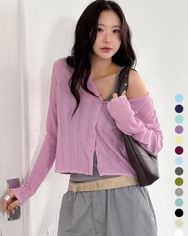 CITTA Women's Essential Linen Round Knit Cardigan CTK231