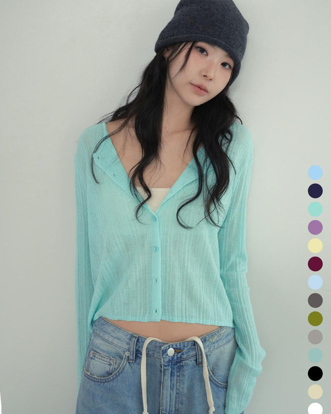 CITTA Women's Essential Linen Round Knit Cardigan CTK231