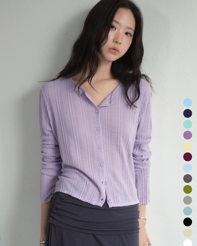 CITTA Women's Essential Linen Round Knit Cardigan CTK231