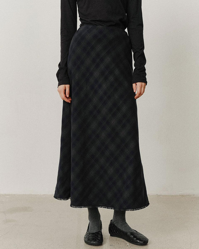 MOHAN Women's TVF Check Maxi Skirt 720663372