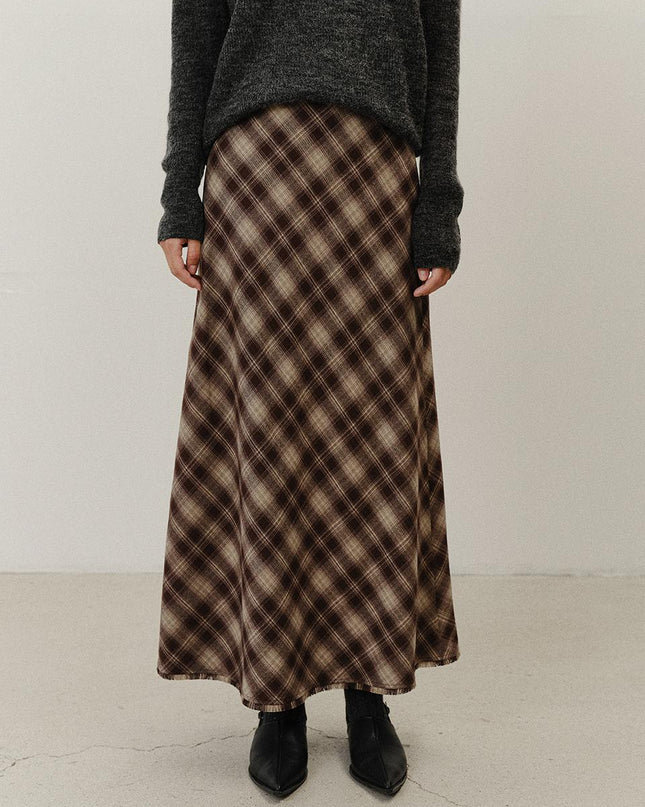 MOHAN Women's TVF Check Maxi Skirt 720663372