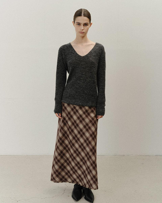 MOHAN Women's TVF Check Maxi Skirt 720663372