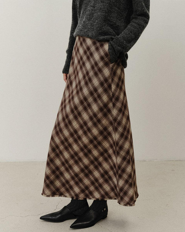 MOHAN Women's TVF Check Maxi Skirt 720663372