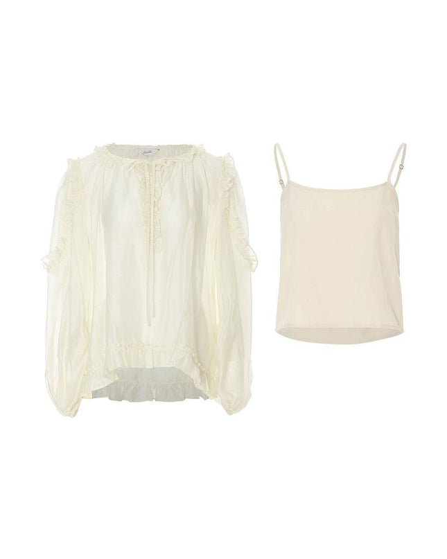 Sincethen Women's Panna Ruffle Set Blouse