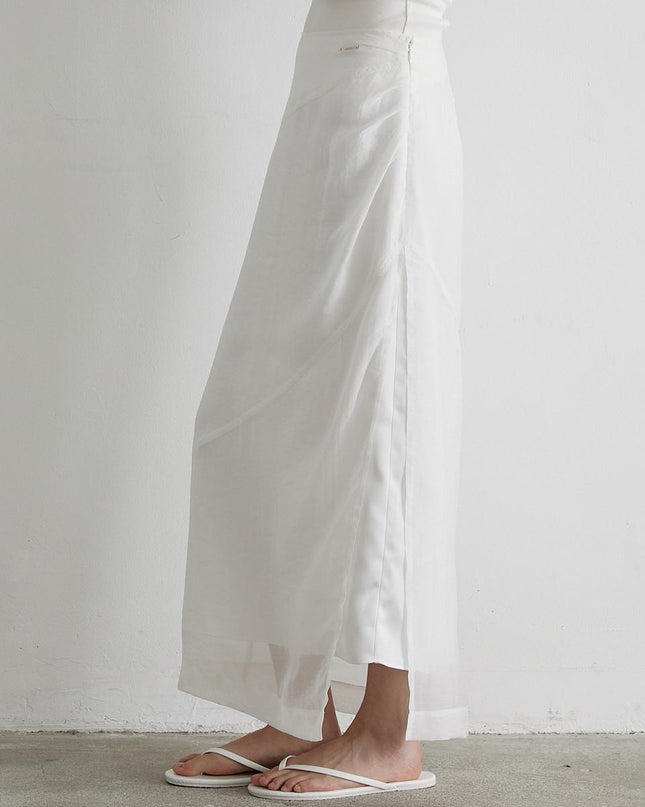 ARTID Women's See-Through Layered Long Skirt