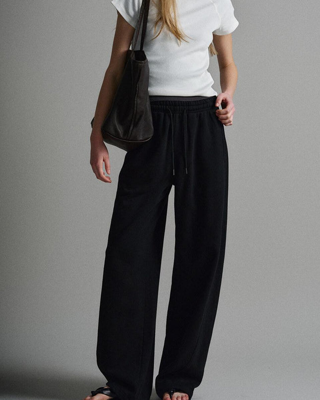 FACADE PATTERN Women's Curved Sweatpants Black