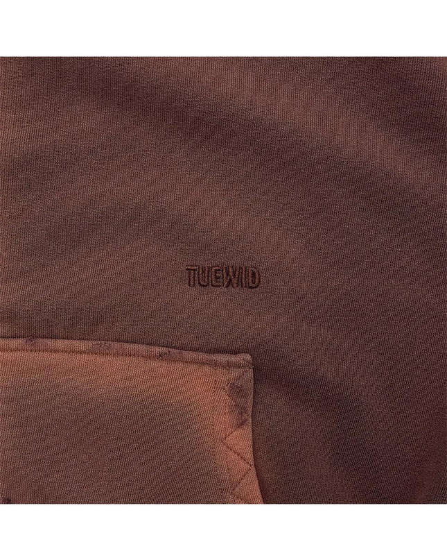 TUEWID Women's Classic Embroidery Zip-Up Hoodie Bloody Burgundy