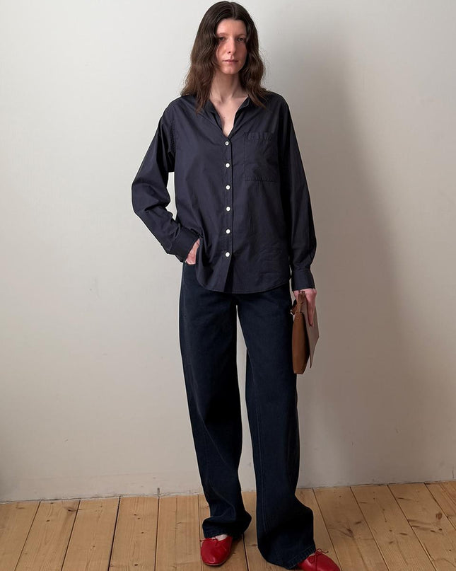 AND YOU Women's NYBODER Vintage Washed Denim Pants Vintage Navy